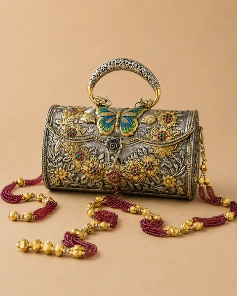 Luxury hand-woven sterling silver purses and clutches