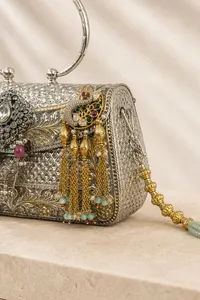 The Peacock Handle Bag closeup 2